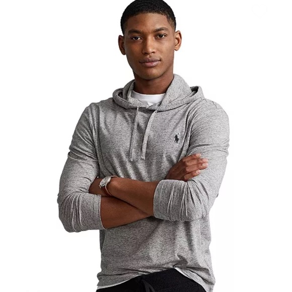 New without tags Ralph Lauren grey jersey hoodie - Picture 1 of 3